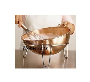 Tazón para servir alimentos de cobre martillado Forma redonda Tazón de tamaño personalizado con la más alta calidad del fabricante en la India - Product Image 2