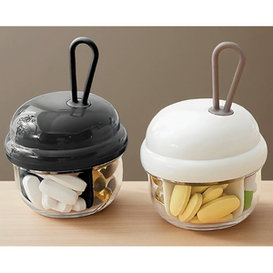 กล่องยาพกพา UP-04Z วัสดุ PP แบบ 4 ช่อง สำหรับจัดยาประจำวัน/รายสัปดาห์ - Product Image 1