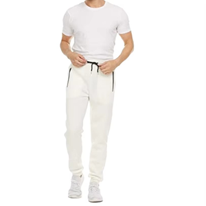 กางเกงวอร์มผ้าฟลีซทรงสลิมฟิตสำหรับเล่นกีฬา ผลิตจากโพลีเอสเตอร์ผสมคอตตอน บริการ OEM ดีไซน์ใหม่ สปริง ลำลอง แห้งเร็ว ความยาวปานกลาง - Product Image 6