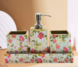 Luxury Four-piece <b>Bathroom</b> <b>Accessory</b> <b>Set</b> Customized Size Resin Tray Soap Holder Premium Quality Newly Designed Items Zehra - Product Image 3