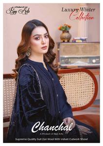 Vêtements d'hiver pour femmes de haute qualité Salwar Kameez costumes dans le style indien et pakistanais 100% laine d'Inde et du Pakistan - Product Image 4