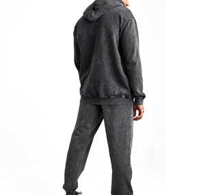 Ensemble de survêtement délavé à l'acide pour l'hiver 2026, survêtement délavé au soleil pour hommes, pantalon de survêtement empilé personnalisé, ensembles de sweat-shirts, service OEM, 100% coton - Product Image 5