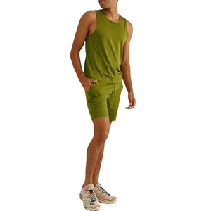 Shorts de sport décontractés pour hommes, taille mi-haute, motif uni, tricotés, fermeture élastique, séchage rapide, 94% polyester 6% élasthanne, service OEM - Product Image 3