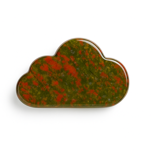 หินอัญมณี unakite แกะสลักรูปเมฆทำด้วยมือหินคริสตัลธรรมชาติสำหรับการรักษาฮวงจุ้ยของขวัญและของตกแต่งบ้าน - Product Image 1