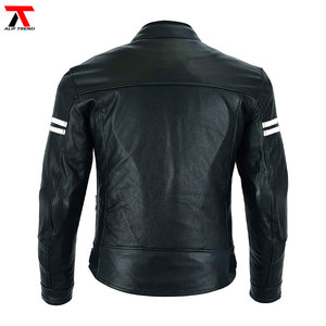 Chaqueta de cuero de motocicleta con armadura aprobada CE hecha a medida para hombres, ropa deportiva impermeable transpirable - Product Image 2