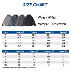 Sweat à capuche zippé court délavé à l'acide très demandé, vintage, oversize, pour homme, hiver, 2 pièces en gros - Product Image 4