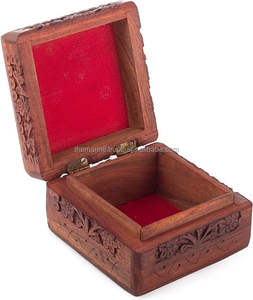 Wholesale Vintage <b>Wooden</b> Jewelry <b>Box</b> with Intricate Engraved Carvings Decorative for Jewelry <b>Storage</b> - Product Image 3
