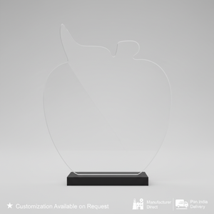 ถ้วยรางวัลอะคริลิครูปแอปเปิ้ลแบบกำหนดเอง ทนทาน ขัดเงา สลักลาย สำหรับมอบรางวัลองค์กร มอบรางวัลพนักงาน กิจกรรมกีฬาโรงเรียน - Product Image 2