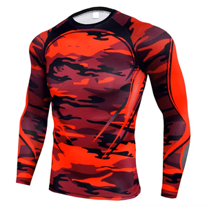 Wholesale Custom Gi <b>Bjj</b> <b>Rash</b> <b>Guards</b> Jiu-jitsu T-shirt Compression Shirt Men's Customized Color <b>Rash</b> <b>Guard</b> for Men - Product Image 3