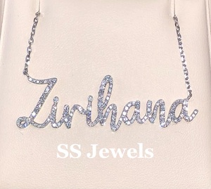 Personalizado VVS Moissanite hecho a mano 'I' Logo colgante hombres Hip Hop nombre Bustdown encanto collar personalizable con logotipo de diamante - Product Image 1