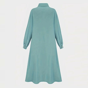Suministro directo de fábrica Mujeres Modest Long Top Casual Color sólido Tela de lana transpirable Ecológico Personalizable - Product Image 2
