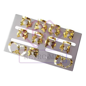 ที่หนีบแผ่นเหล็กทันตกรรมพร้อมเขื่อนยางสีทอง11ชิ้นอุปกรณ์ทางการแพทย์ใช้ซ้ำได้ - Product Image 3