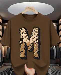 Camiseta Esencial Ultra Suave y Cómoda para Hombre, Verano, Ecológica, Apliques, Mezclilla, Batik, Tela de Pana, 100% Algodón, Parches - Product Image 6