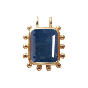 925 argent Sterling octogone Rose Quartz lunette pendentif avec 2 boucles or Vermeil Fine pierre de naissance pendentifs breloques pour cadeau - Product Image 6