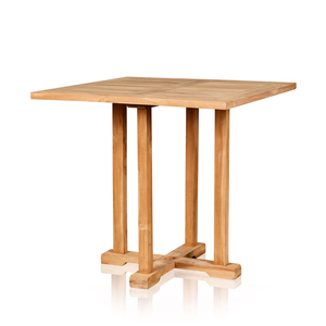 Modern <b>Bistro</b> Style Teak Wood Dining <b>Table</b> Square Folding <b>Table</b> for Outdoor Garden Commercial Solid Wood <b>Tables</b> for Restaurant - Product Image 1