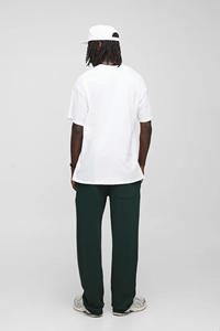 T-shirt pour homme en coton 100% 250GSM de qualité supérieure, imprimé à l'écran, teint en fil, personnalisé, blanc cassé, surdimensionné, long, streetwear, 2025 - Product Image 2