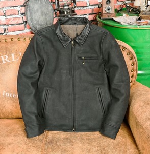 Veste d'hiver vintage en cuir d'agneau mat huilé pour homme, coupe ajustée, anti-chute, imperméable, coupe-vent, style urbain - Product Image 6