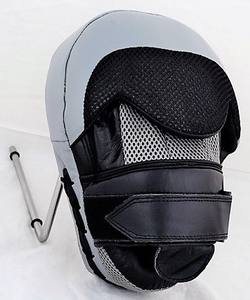 10OZ 12OZ Gants de boxe factices en cuir PU entraînement léger fermeture à crochet et boucle Logo personnalisé et Design rose bleu blanc - Product Image 5