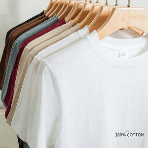 Camiseta de algodón 100 puro para hombres, ropa de calle teñida personalizada, venta al por mayor de fábrica, baja cantidad mínima con servicio OEM ODM - Product Image 2