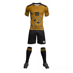 ชุดยูนิฟอร์มฟุตบอลผ้าโพลีเอสเตอร์สำหรับผู้ชายและผู้หญิงชุดเล่นฟุตบอลแห้งเร็วและระบายอากาศได้ดี100% - Product Image 3