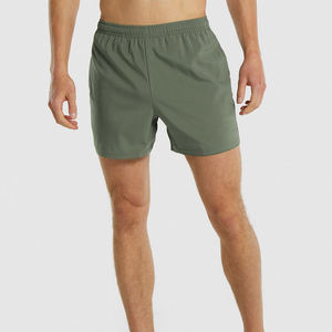 Pantalones cortos de gimnasio de rizo de algodón 100% para hombre, transpirables, antiarrugas, personalizables, cintura media, verano, correr, playa, sólido - Product Image 1