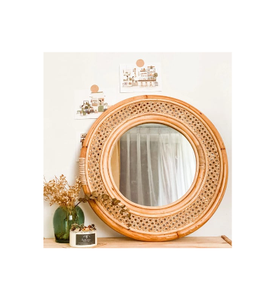 Grossiste Fournisseur Rotin Miroir-Rotin Mur Miroir Maison, Hôtel, Restaurant Décoratif Du Vietnam Meilleur Prix - Product Image 1
