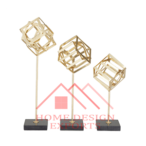 2025 Best-seller Sculpture dorée abstraite moderne pour la maison Best-seller - Product Image 1