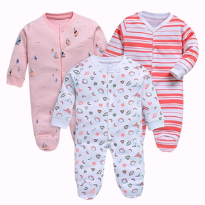 Combinaisons pour bébés filles, automne, spandex/fibre de bambou, vêtements pour nourrissons et tout-petits, boutons-pression, vente en gros, OEM, usine, approvisionnement en vrac, mondial - Product Image 1