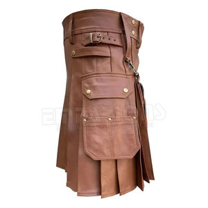 หนังสีน้ำตาลปรับได้แฟชั่นสุภาพสตรี Kilt ออกแบบใหม่ Kilt สำหรับสุภาพสตรีทำในปากีสถาน - Product Image 6
