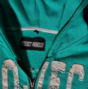 Lavado desgastado 100% algodón Streetwear Zipup Hoodie colorido Oversize Heavyweight Sun Faded Rhinestone Zip up Hoodies - Product Image 5