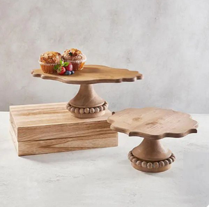 Soporte para Pastel de Madera de un Solo Nivel con Diseño Personalizado y Tapa de Cristal para Navidad, Aniversarios y Fiestas de Cumpleaños - Product Image 5