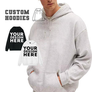 Sweat-shirt à capuche surdimensionné personnalisé 400 GSM pour hommes Sweat-shirt épais sans ficelle avec impression bouffante Sweat à capuche et sweat-shirt personnalisés - Product Image 1