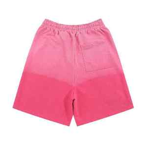 Diseño de moda Lavado ácido Algodón French Terry Sweat Shorts Custom Printed Edge Hem Acid Wash Sun Fade Pantalones cortos para correr para hombres - Product Image 4