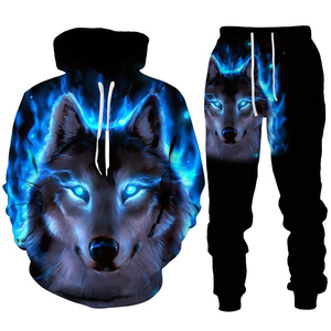 Men's Plus Size Custom Printed <b>Jogger</b> Set Winter Sublimation Tracksuit Custom Logo <b>Polyester</b>/Cotton Private Label Wholesale - Product Image 4