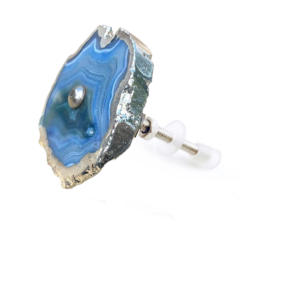 Exportation de qualité finition argentée bleu ciel clair bouton de placard en agate pour armoires de cuisine commode tiroirs poignée de meubles de bricolage - Product Image 2