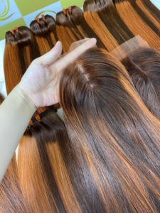 Nouveau Hot Frontal HD Lace Extensions de Bonestraight à la mode brut vietnamien cheveux humains 1B couleur plat trame faisceaux fermetures - Product Image 3