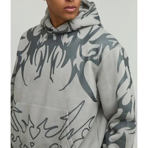 ชุดวอร์มลำลองสำหรับผู้ชายชุดเสื้อฮู้ดและกางเกงสำหรับฟิตเนสโอเวอร์ไซส์ - Product Image 6