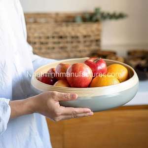 Tazón de Bambú Hilado para Cocina, Fiestas, Barbacoas, Hecho a Mano Naturalmente con Bambú 100% Natural de Alta Calidad en Vietnam - Product Image 3