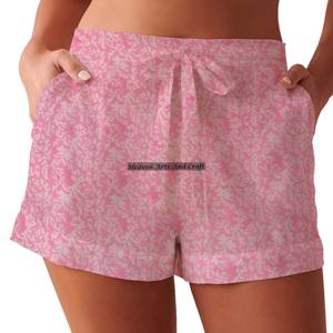 Floral Hand Block Cotton <b>Shorts</b> <b>Women's</b> Summer Loungewear Cotton Block Print <b>Shorts</b> <b>Beach</b> Girls Collection Baby Doll Style - Product Image 4