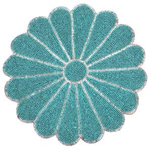 Sous-verre en verre perlé, design vintage durable, écologique, fait à la main, pour la maison, l'hôtel, les mariages, produit très vendu - Product Image 1