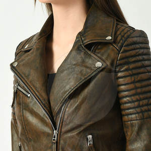 Chaquetas ligeras de manga larga para mujer, ropa de invierno, chaqueta de cuero para mujer, chaqueta de cuero ajustada - Product Image 5