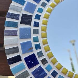 Silver <b>mosaic</b> <b>mirror</b>,round <b>mosaic</b> <b>mirror</b> - Product Image 3