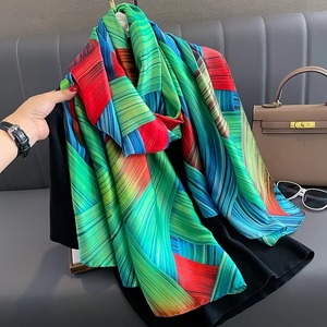 High Quality Custom 100% <b>Silk</b> <b>Scarf</b> For Women Breathable Light-weight Stylish Printed Pattern Hot Fashion Daily Wear Women <b>Scarf</b> - Product Image 5