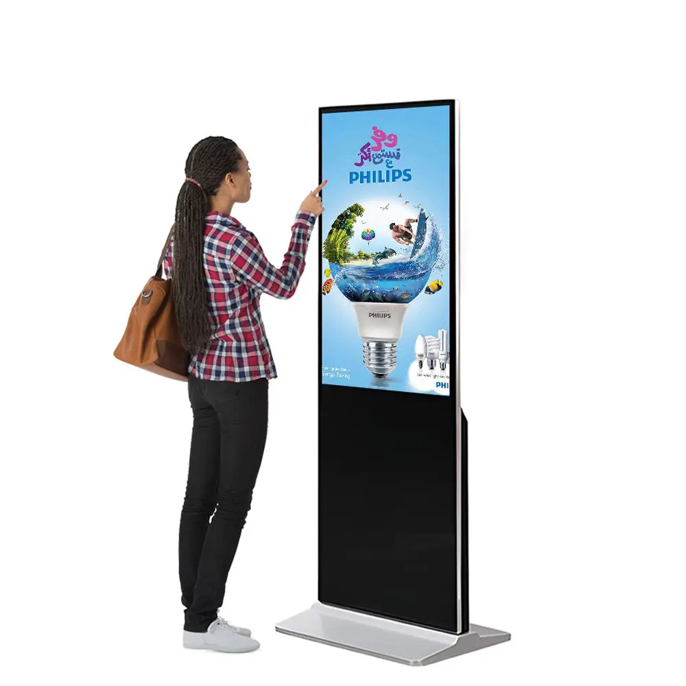 43 49 55 75 85 Inch Lcd Advertising Machine Infrared / Capacitive Touch Floor Standing Digital Signage Players