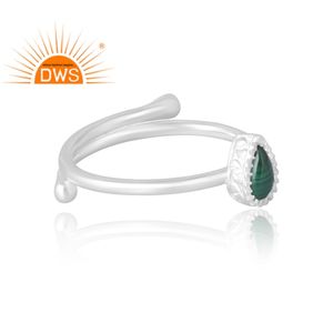 Dernière vente en argent Sterling 925 malachite naturelle bague en pierres précieuses bijoux personnalisés pour les femmes cadeau pour elle - Product Image 4