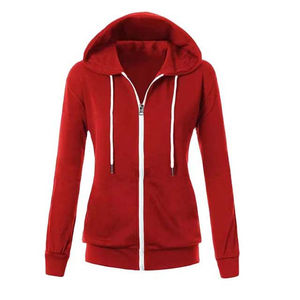 New Arrival Fashionable Women's <b>Zip</b>-<b>Up</b> <b>Hoodies</b> Custom Logo Front Design Eco-Friendly Cotton Fabric Lightweight Breathable Hoodie - Product Image 4