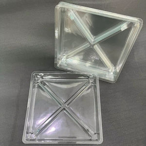 Contenants en PET personnalisés de 165x165x25 pour la restauration rapide, pour l'emballage de sushis et de salades, barquette en plastique jetable, boîte à lunch à emporter - Product Image 1