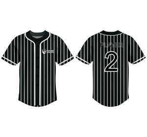 Camiseta de Béisbol Personalizada con Rayas, Uniforme de Equipo Auténtico, Venta al por Mayor, Camiseta Deportiva Estampada de Alta Calidad, Camiseta OEM con Logotipo - Product Image 3
