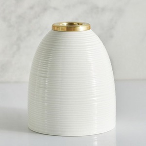 Modern White Ribbed <b>Vase</b> Style Incense Burner Minimalist Home Decor Western Design For Gifting And Home Decor Use - Product Image 4