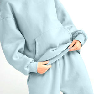 Hombres de alta calidad de invierno precio al por mayor logotipo personalizado superventas tela High Street mujeres sudaderas con capucha de gran tamaño - Product Image 6